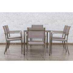 Maxonis 6-Seater Glass & Metal Dining Set PAN Emirates
