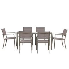 Maxonis 6-Seater Glass & Metal Dining Set PAN Emirates