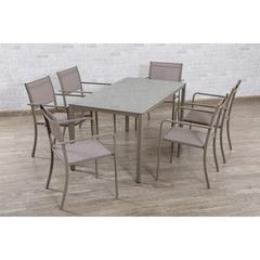 Maxonis 6-Seater Glass & Metal Dining Set PAN Emirates