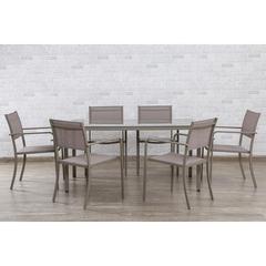 Maxonis 6-Seater Glass & Metal Dining Set PAN Emirates