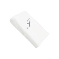 BYFT Monogrammed Cotton Bath & Hand Towels Embroidered W/Silver Letter J Set (140 x 70 x 1 cm, 80 x 50 x 1 cm, 2 Pc.)