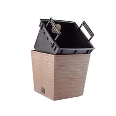Furu Eco Wood Square Flowerpot (24 x 24 x 23.5 cm, Natural)