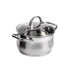 Bergner Gourmet Induction Stainless Steel Casserole W/Glass Lid (20 cm)