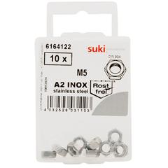 Suki 6164122 M5 Hexagonal Nuts (Pack of 10)