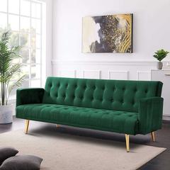 Claude 3-Seater Fabric Sofa Bed Danube Home (Emerald Green)