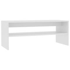 vidaXL Coffee Table White Engineered Wood (100 x 40 x 40 cm)