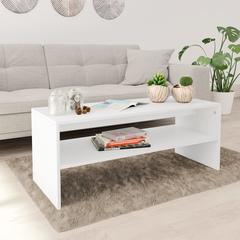 vidaXL Coffee Table White Engineered Wood (100 x 40 x 40 cm)