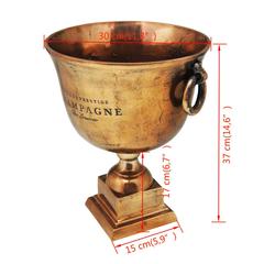 vidaXL Copper Trophy Cup Beverage Cooler (30 x 37 cm, Brown)