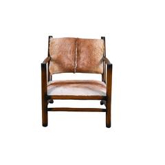 Pan Emirates Fallen Goat Hide & Wood Accent Chair (92 x 70 x 86 cm)