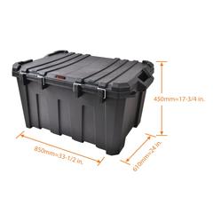 Tactix Plastic Stackable Storage Box W/Lid (85 x 61  x 45 cm )