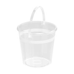 Cosmoplast DX Round Plastic Bucket W/Handle (20 L, Transparent)