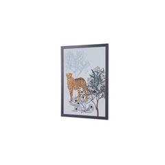 Pan Emirates Leopard Printed Canvas Wall Art (50 x 70 cm, Green)