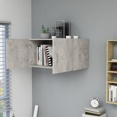 vidaXL Engineered Wood Wall-Mounted Cabinet (80 x 39 x 40 cm, Concrete Gray)