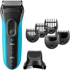 Braun Series 3, 3-in-1 Electric Wet & Dry Shaver W/Precision Trimmer & 5 Comb Attachments, 3010 BT