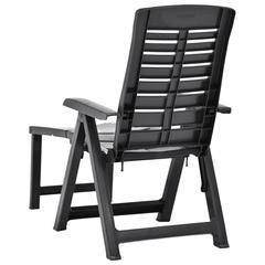 vidaXL Folding Sun Lounger Plastic Anthracite (59 x 99-153 x 79-108 cm)