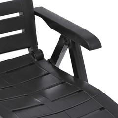 vidaXL Folding Sun Lounger Plastic Anthracite (59 x 99-153 x 79-108 cm)