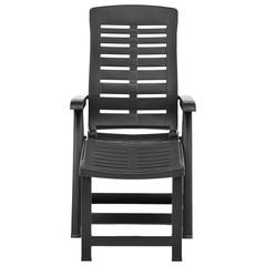 vidaXL Folding Sun Lounger Plastic Anthracite (59 x 99-153 x 79-108 cm)