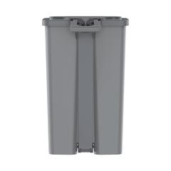 Cosmoplast Plastic Step-on Waste Bin W/Pedal (44 L, Pearl Silver)