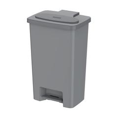 Cosmoplast Plastic Step-on Waste Bin W/Pedal (44 L, Pearl Silver)