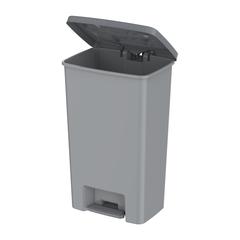 Cosmoplast Plastic Step-on Waste Bin W/Pedal (44 L, Pearl Silver)