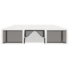 vidaXL Party Tent with 4 Mesh Sidewalls 4x9 m White