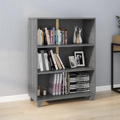 vidaXL Book Cabinet Dark Grey 85x35x112 cm Solid Wood Pine