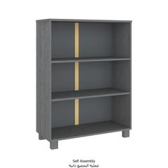 vidaXL Book Cabinet Dark Grey 85x35x112 cm Solid Wood Pine