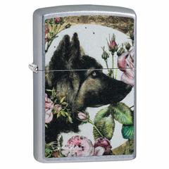 Zippo Spazuk Dog Windproof Lighter, 49089 (Street Chrome)