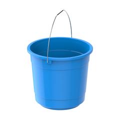 Cosmoplast EX Round Plastic Bucket W/Steel Handle (5 L, Light Blue)