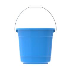 Cosmoplast EX Round Plastic Bucket W/Steel Handle (5 L, Light Blue)