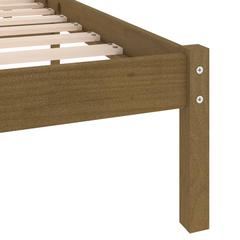 vidaXL Bed Frame Honey Brown Solid Wood Pine 120x200 cm