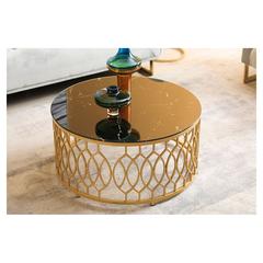 Pan Emirates Dormer Metal & Glass Coffee Table