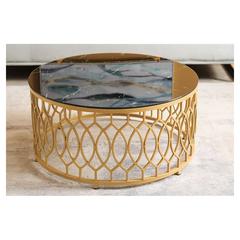 Pan Emirates Dormer Metal & Glass Coffee Table