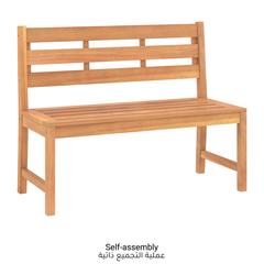 1-Seater Teak Wood Garden Bench vidaXL