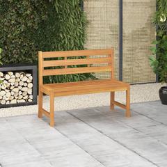 1-Seater Teak Wood Garden Bench vidaXL