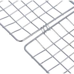 Royalford Iron Barbeque Grill Basket W/Wooden Handle (25 x 25 x 51 cm)
