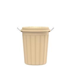 Cosmoplast Round Plastic Drum W/Lid (70 L, Ivory)