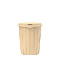 Cosmoplast Round Plastic Drum W/Lid (70 L, Ivory)