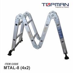 Topman Aluminum Multi-Task 4x2 Ladder, MTAL-8 (138 x 38 x 275 cm)