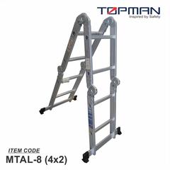 Topman Aluminum Multi-Task 4x2 Ladder, MTAL-8 (138 x 38 x 275 cm)