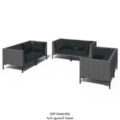 Vidaxl 6 piece garden lounge online set with cushions poly rattan grey