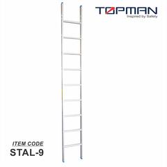 Topman Aluminum 9-Step Straight Ladder, Stal9 (301 x 41 x 8 cm)