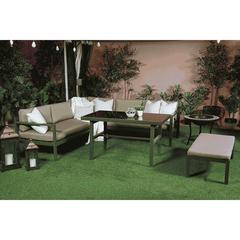 Isometric 5-Seater L-Shaped Metal Garden Sofa Set PAN Emirates