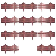 فواصل عشبية 10 متر 17 قطعة لون بني فيدا إكس إل