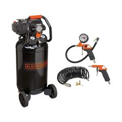 Black + Decker Air Compressor W/50 L Vertical Tank & Air Tools Kit (145 PSI, 230 V)