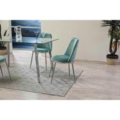 Pan Emirates Amador Velvet & Metal Dining Chair W/Low Back (45 x 57 x 86 cm)