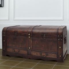 vidaXL Treasure Chest Wood Brown 90x51x42 cm