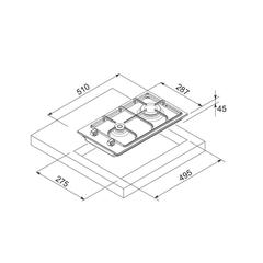 La Modano Built-In 2-Burner Gas Hob, LMBH301GS (30 cm)