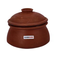 Olsenmark Traditional Cookware Clay Biryani Pot W/Lid, OMCP6008 (23 cm)