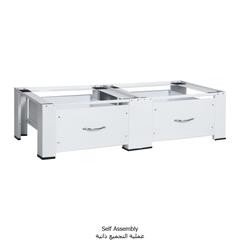 vidaXL Double Washing & Drying Machine Pedestal W/Drawers (127 x 54.5 x 32.5 cm)